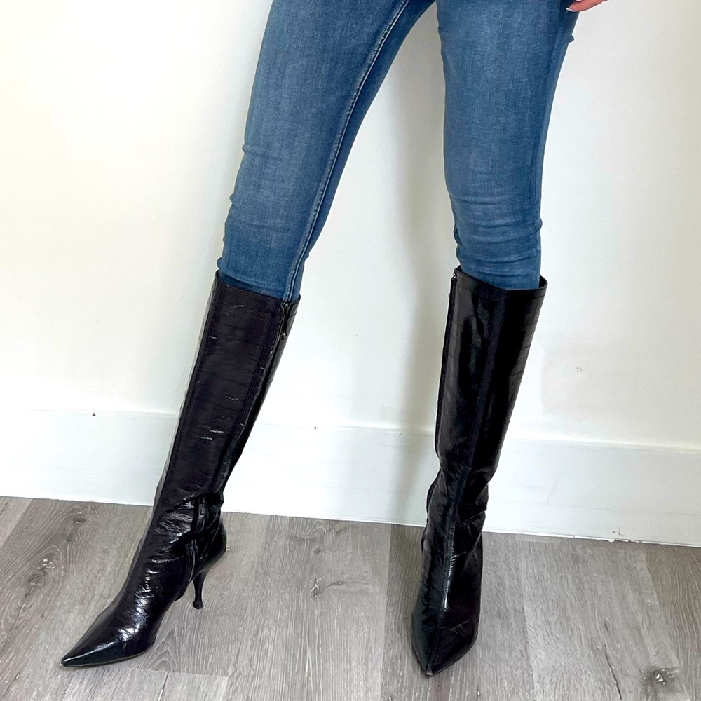 Baldinini ITALY reptilian genuine leather boots